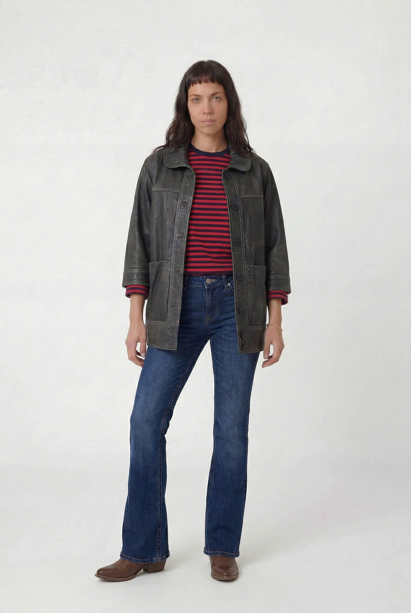 DWP253202-27 - CAMPERA DE CUERO BRUCK VINTAGE